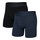 SAXX Boxershorts Droptemp Cooling Cotton Boxer Brief Fly inkblau/schwarz Herren - 2 Stück
